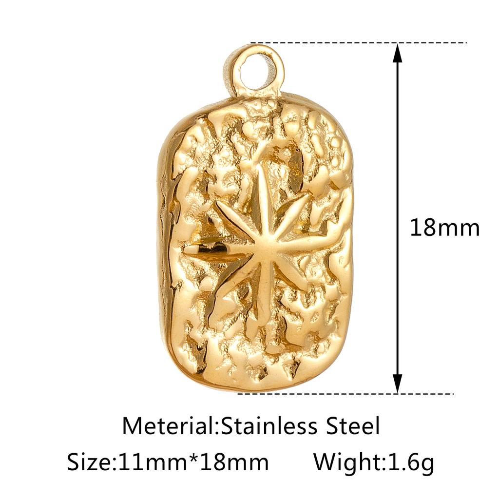 3pcs/Lot Stainless Steel Casting Sunburst Sun Moon Star Charms Pendant For DIY Necklace Bracelet Earrings Jewelry Accessories