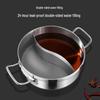 Jun Ding Ying Edelstahl Doppel-Geschmacks-Hotpot