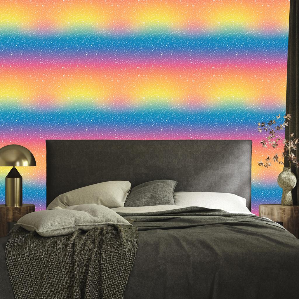 Blue, peach and gold glitter wallpaper for living room and bedroom 50x1000