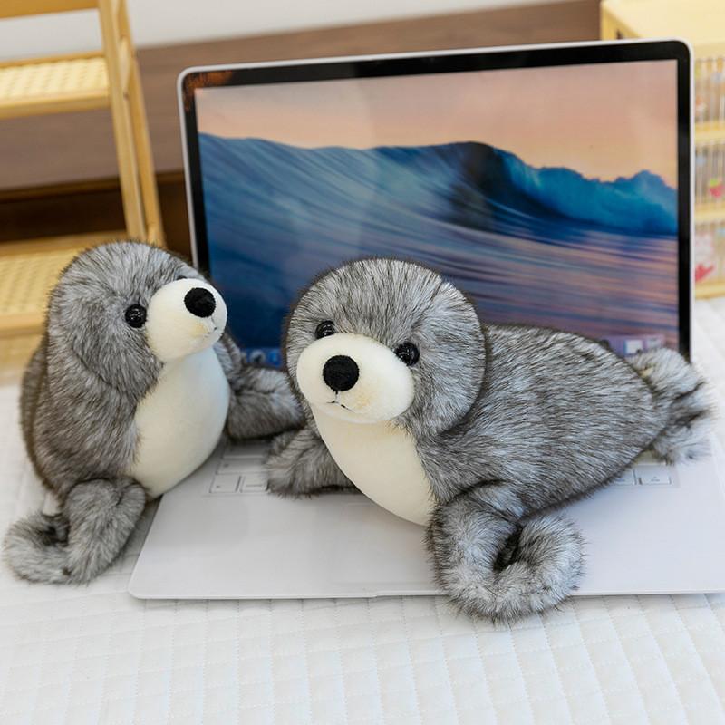 Realistic Sea Lion Stuffed Animal Plush Toy Super Soft Short Plush Marine Life Nursery Decor Gift For Kids