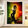 BOB MARLEY CANTANTE Arazzo Anime Fiore Hippie Tappeti da Parete Decorazioni per Stanza Decorazione da Parete Decorazioni per la Casa
