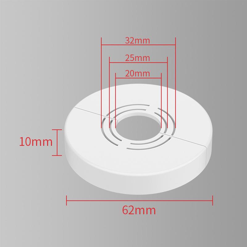 

Abs Water Pipe Connector Shower Faucet Decorative Cover Adjustable Wall Heighten Angle Valve Panel For Tap Accessories white-10mm