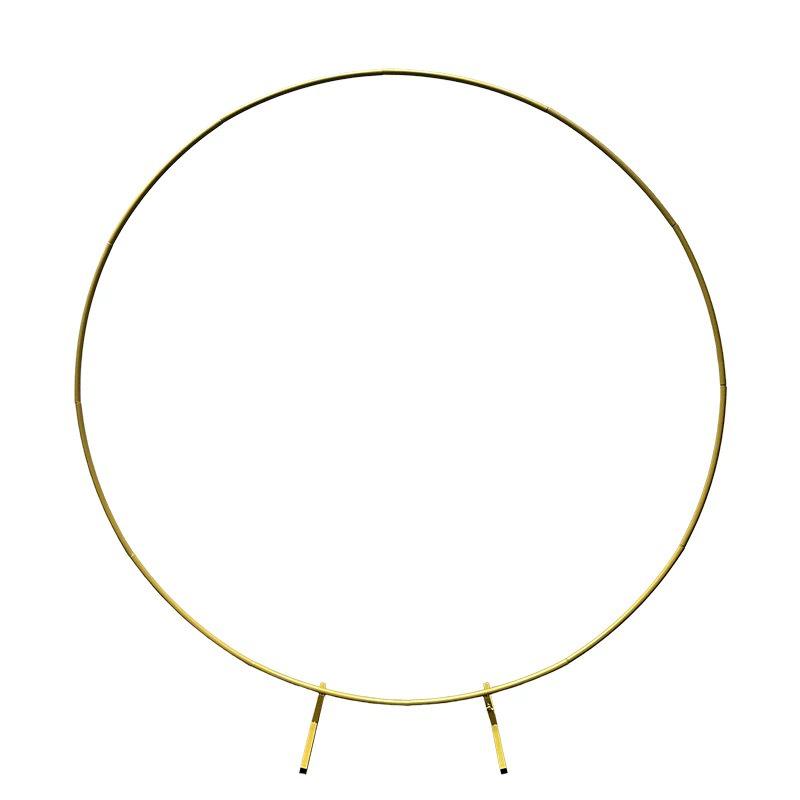 Round Balloon Arch Stand for Outdoor Wedding Celebrations - Wrought Iron Ring Decoration in Stock