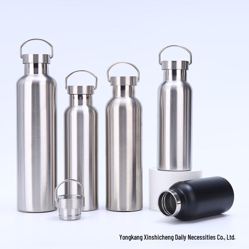 Isolierte Sport-Wasserflasche aus 304 Edelstahl mit Griff