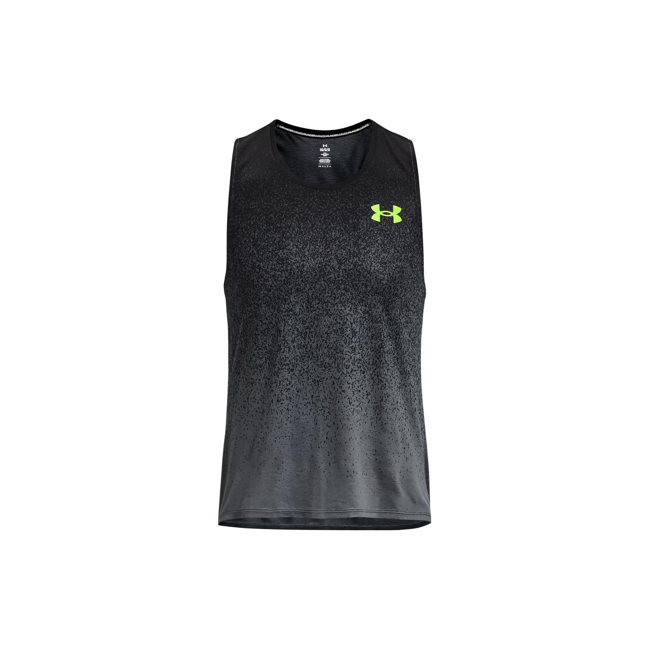 Under Armour Rush Pro Elite Tank  Black Lime  Men s 1377314-002 S