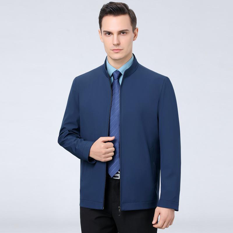 2024 Men's Versatile Lapel Jacket - Spring & Autumn Casual Outerwear for Middle-aged and Elderly