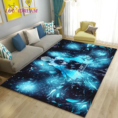 Alfombra de área grande de anime Sword Art Online SAO, Alfombra para sala de estar, dormitorio, sofá, felpudo, decoración, cubierta de alfombra antideslizante para suelo