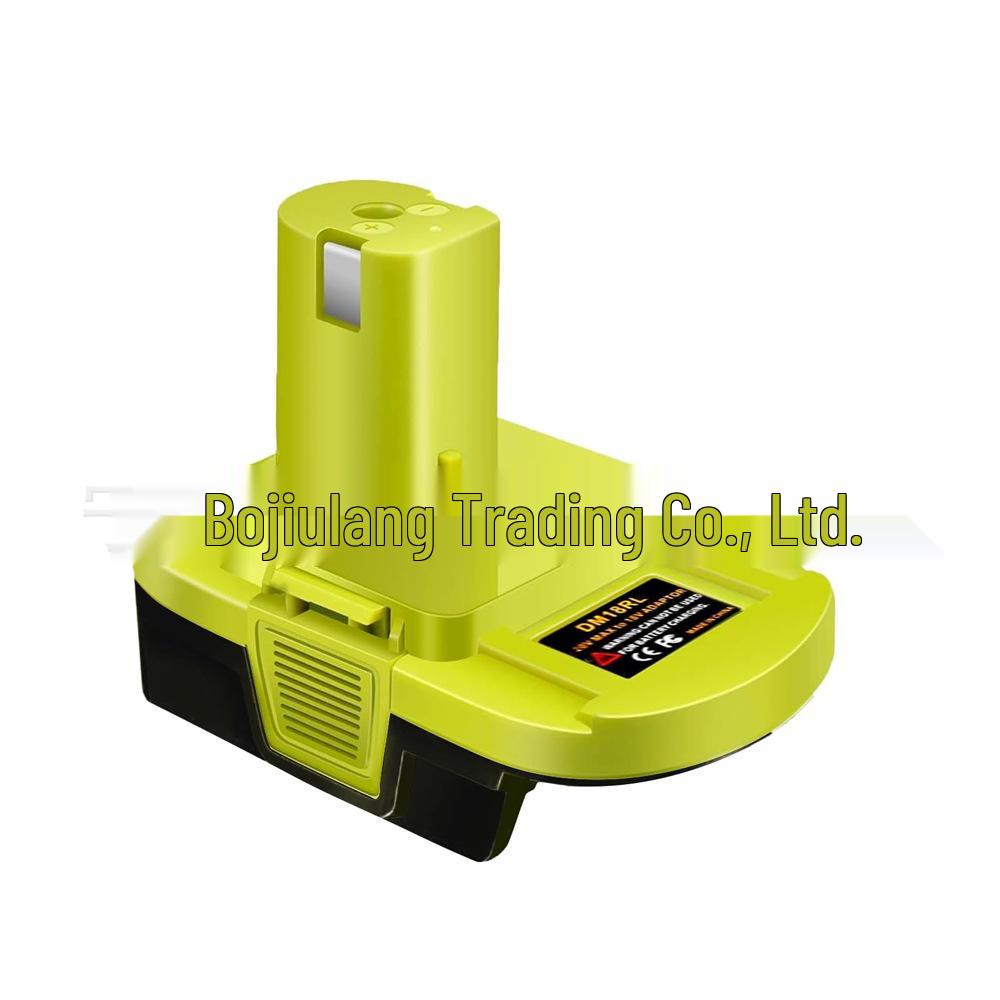 

Адаптер DM18RL: Совместим с аккумуляторами DeWalt/Milwaukee 20В/18В и Ryobi, включает USB для подзарядки устройств Apple.