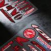 WGLRK1 FOR HONDA CBR650R Motorcycle Reflective Stickers Waterproof Decals for Helmet Scooter Fuel Tank Toolbox Racing