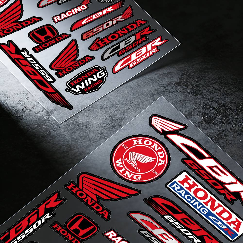 WGLRK1 FOR HONDA CBR650R Motorcycle Reflective Stickers Waterproof Decals for Helmet Scooter Fuel Tank Toolbox Racing