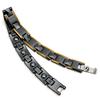 New Men's Precision Ceramic Gold-Plated Tower Magnetic Bracelet