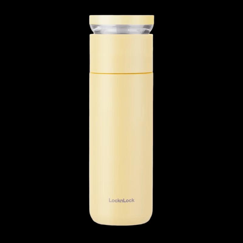 LOCKLOCK 440ML 316L Stainless Steel Tea Infuser Thermos 440 мл желтого