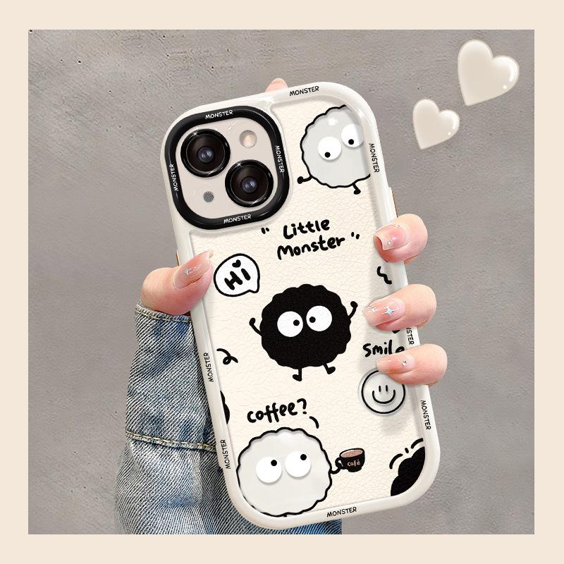 

Подходит для чехла для мобильного телефона Apple 15promax iPhone 14 Полый угольный шар 13/12 Овечья кожа Xs/xr Женский iPhone SE (third generation)