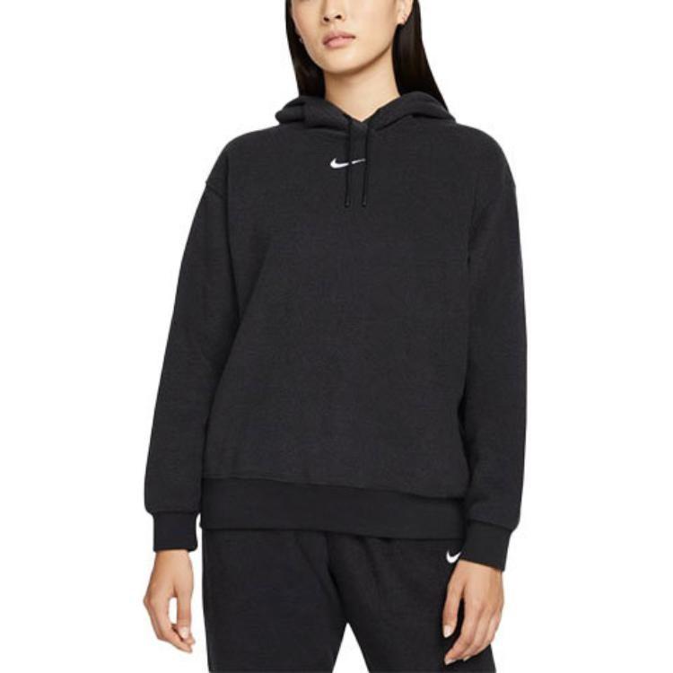 Nike Sweatshirts Women's Black Hooded Moderate Regular DD5119-010