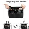 Felt Cloth Insert Bag Organizer Fits Women's Baguette Bag Makeup Tote Handbag Organizers Travel Inner Purse Cosmetic Bags