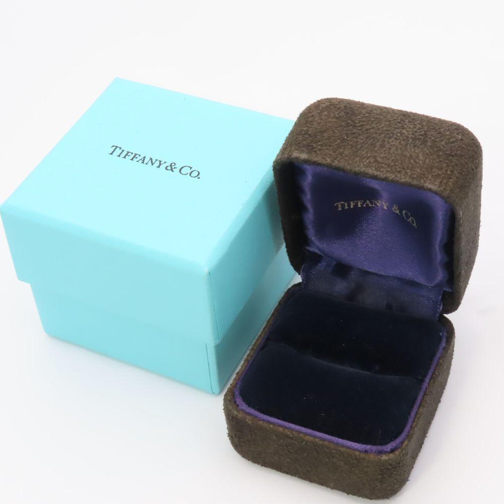 Used TIFFANY&Co. Ring Double teardrop EU#51.5 Pt950Platinum/diamond 4.9g Platinum 1PD