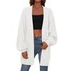 2025 Spring and Autumn New Coarse Needle Twist Knitted Cardigan Women's Medium and Long Solid Color Casual Loose Jacket Cardigan