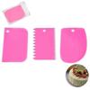 Dough Cutter Scraper - Plastic Cake Scraper Spatula Set Pastry Dough Fondant Cream Cake Edge Side Icing Smoother Cutters And Decorating Comb (6p