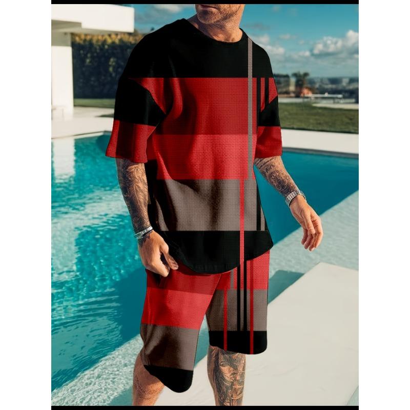 Men's T-shirt, Hawaiian style, outdoor, short-sleeved, fashionable design, casual and breathable