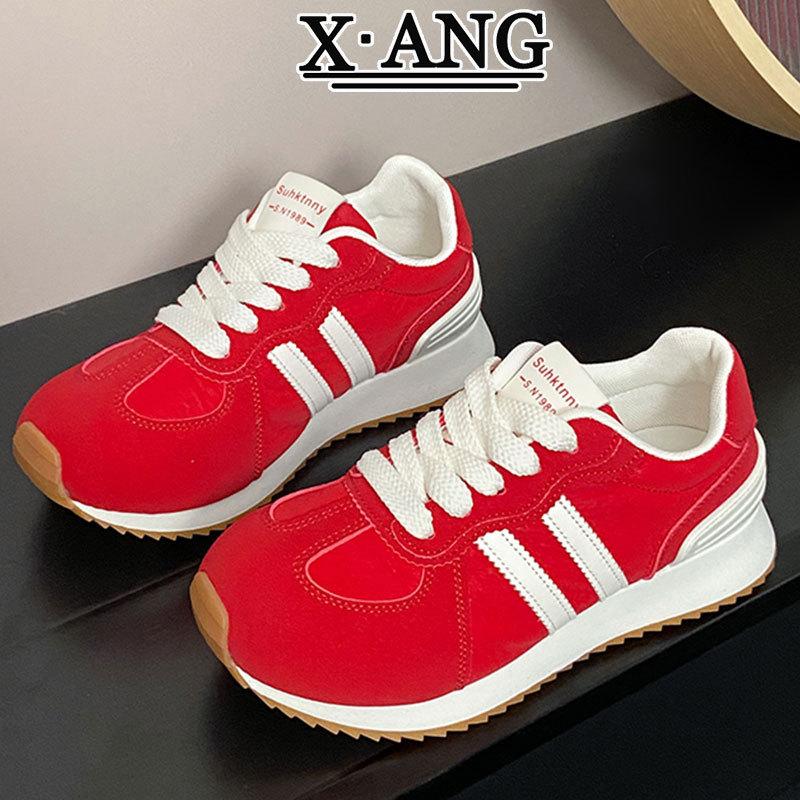 Leather platform children's shoes women's autumn new versatile lightweight casual sports shoes