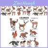 10pcs Realistic Forest Animal Figurines Set Including Moose Raccoon White Tailed Deer Brown Bear Red Fox And Rabbit Models For Home Decoration