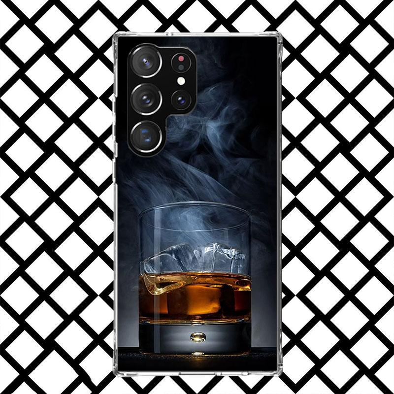 

Cigar Whiskey Ice Drink Phone Case for Samsung Galaxy S26 S25 Edge S24 S23 Ultra S22 Plus S21 FE S20 + Soft Cover Print Fundas G Samsung S24 Plus