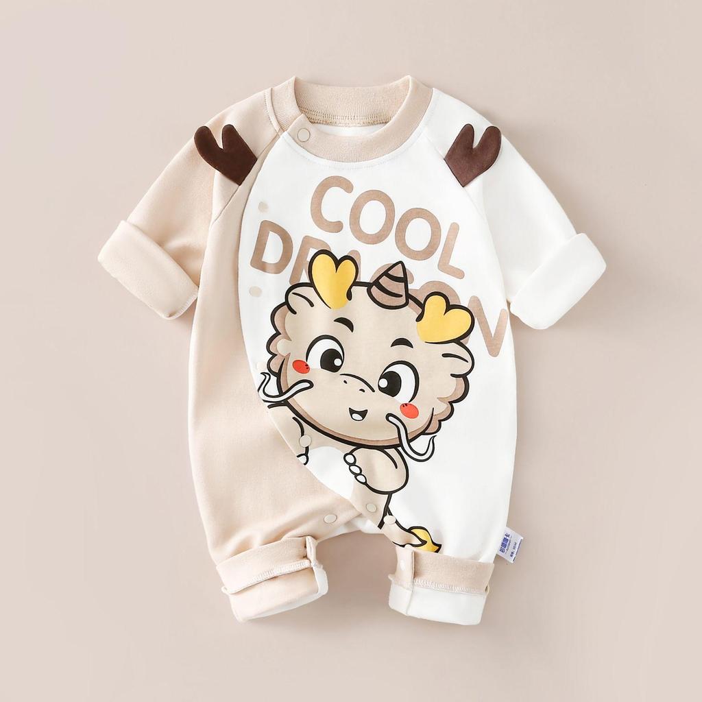 Newborn Unisex Cotton Rompers: Long Sleeve Onesies for Spring & Autumn