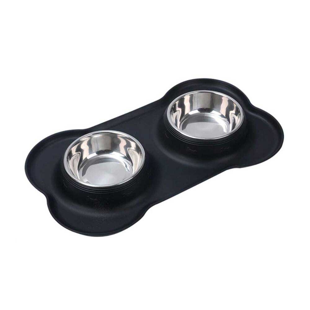 Dog And Cat Bowl With Silicone Base, Set Of 2