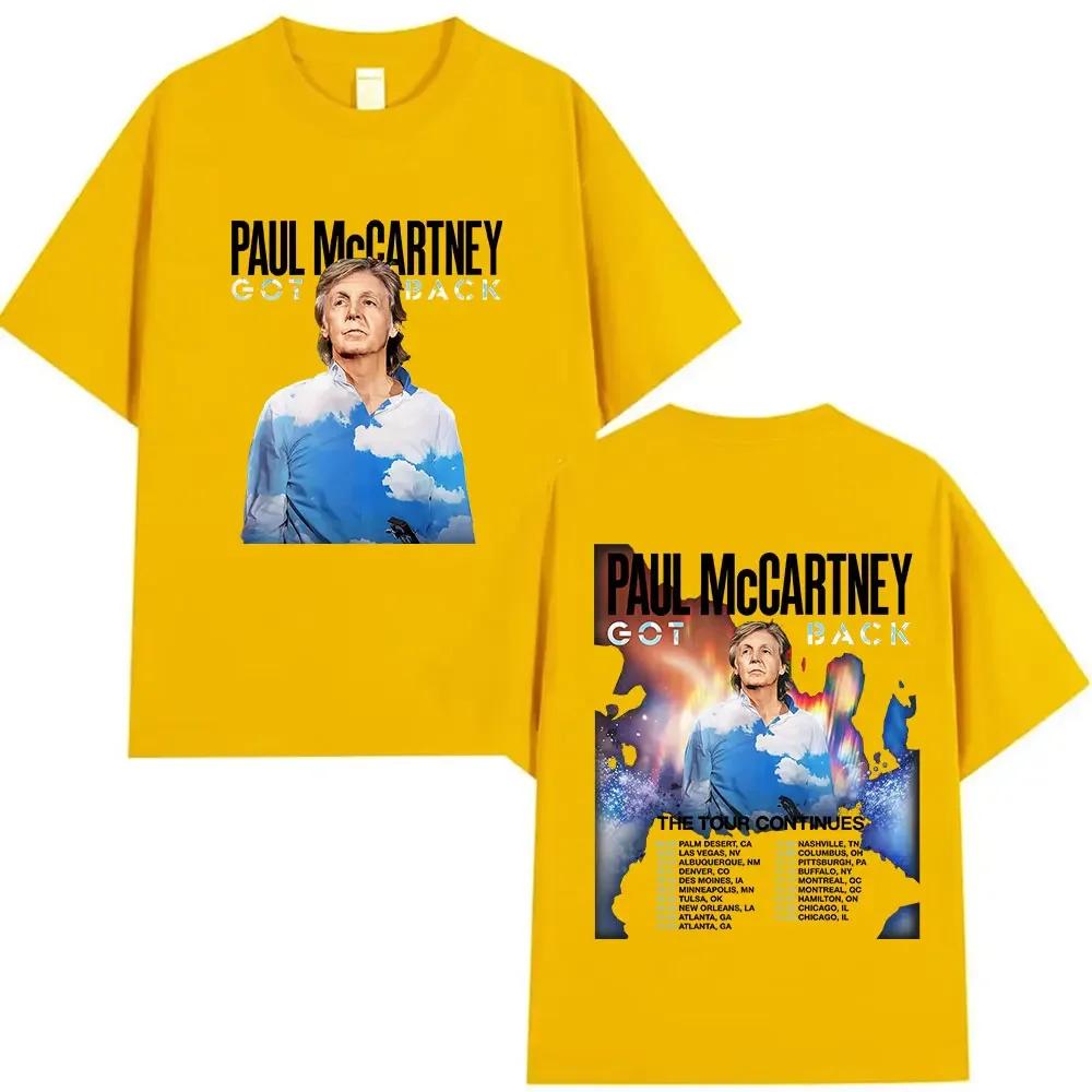 Paul Mccartney Got Back Tour 2025 Graphic T Shirts Unisexs Hip Hop Rock Style Short Sleeve Tshirts Pure Cotton Tshirt Streetwear