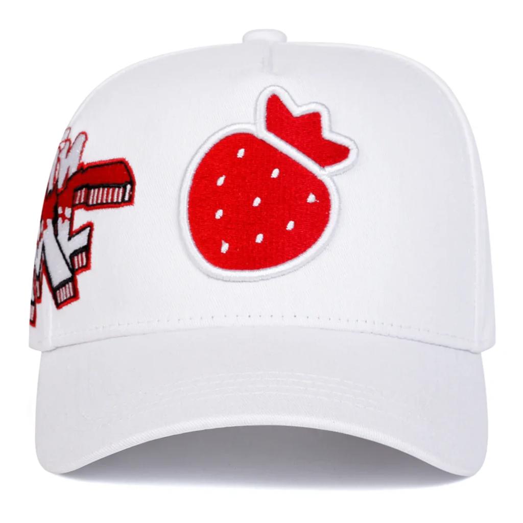 Baseball Stitching Embroidered Strawberry Neutral Gender Women Men For Caps Spring And Autumn Outdoor Adjustable Casual Hats Sunscreen Hat Sports