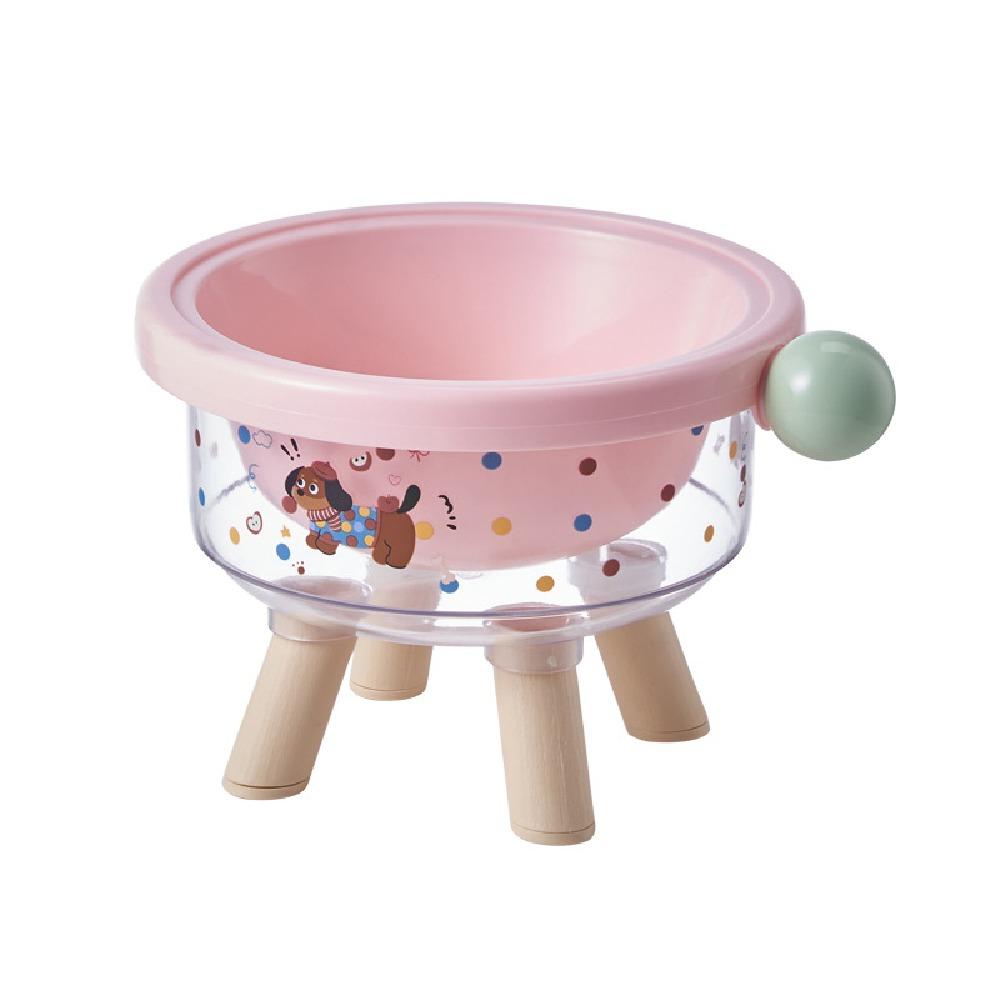 

Anti Slip Cat Food Water Bowl Anti Vomiting Pet Water Feeder Container for Kitten/Puppy/Bunny Pink Set A