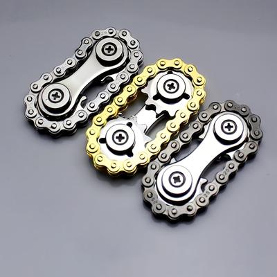 Chain Fingertip Decompression Gyroscope, Relieve Stress Decompression Toy,Pocket-Sized Metal Fingertip Gear Chain