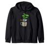 Coffee Plant Espresso Machine Zip Hoodie for Coffee Drinkers