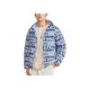 Anta Full Print Logo Stand Collar Zip Down Jacket Men Outerwear Blue 152248909-2