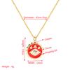 Devil's eye series round eye pendant necklace - women's copper plated enamel clavicle chain