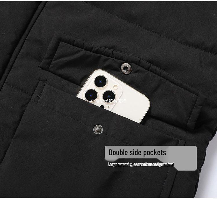 Men's Winter Cotton Jacket for Seniors - Extra Thick, Plus Velvet for Enhanced Warmth
