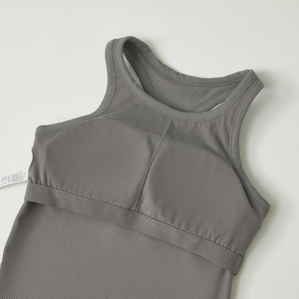 Women's Original Ebb Yoga Vest: I-Shaped Quick-Dry Sportswear with Chest Pad for Running and Fitness