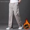 Men's Loose Fit Cotton Casual Pants with Multiple Pockets - Plus Size, Straight Leg, Ideal for Spring/Summer.