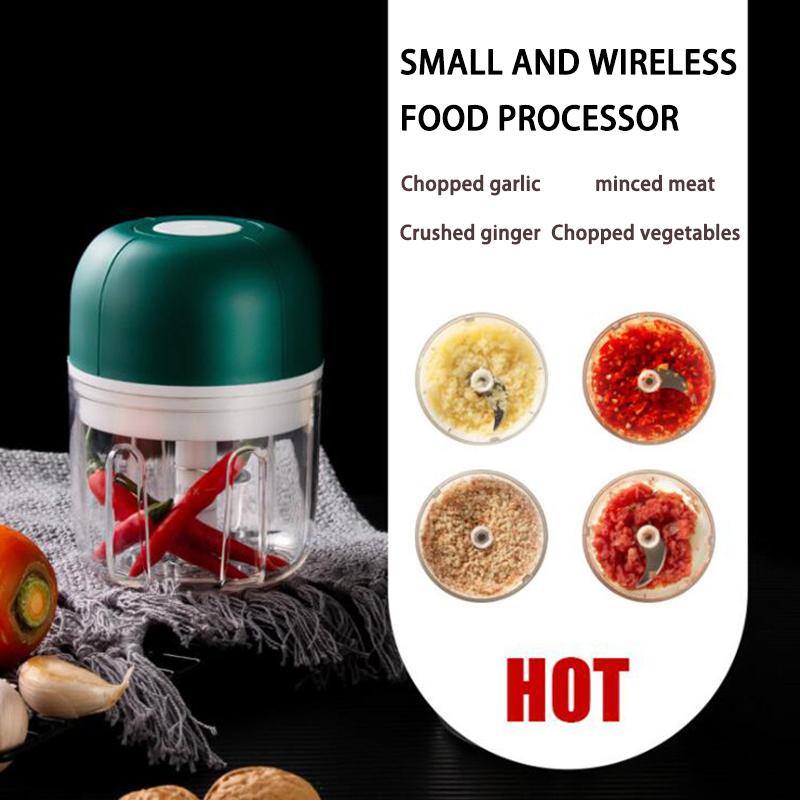 Wireless Electric Garlic Press Meat Vegetable Chopper Grinder Masher 100/250ml Rechargeable Food Garlic Grinder Choppers Presser