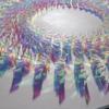 Iridescent Acrylic Squares 0.8'' x 0.8''/1.2" x 1.2" Mini Rainbow Holographic Acrylic Sheets Set Double-Sided Holo Tiles for DIY Crafts Light Shadow