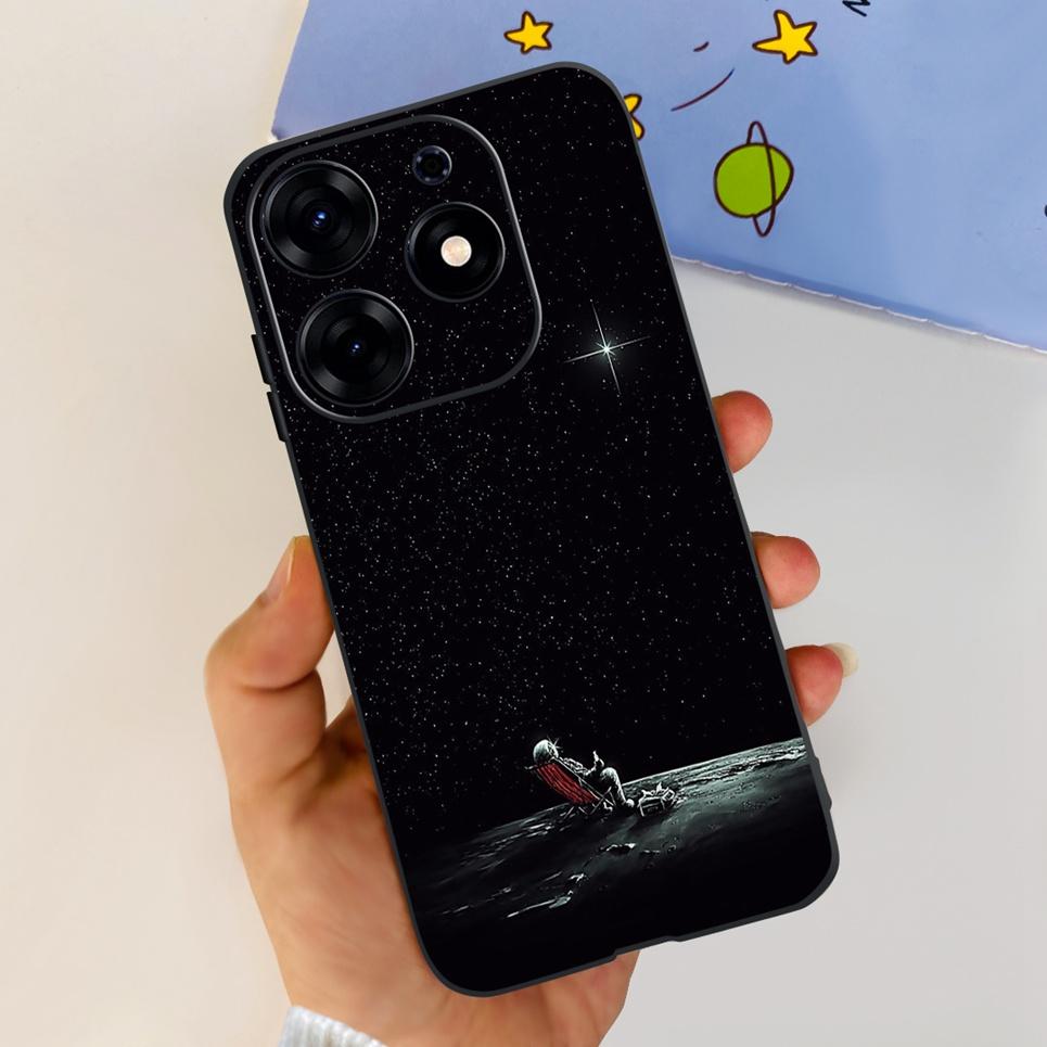 For Tecno Spark 10 Pro Spark 10C Case  Spark 9 Pro Spark 8c spark 7 Back Cover Bumper Clear Soft TPU Silicone Cute Cat Cartoon