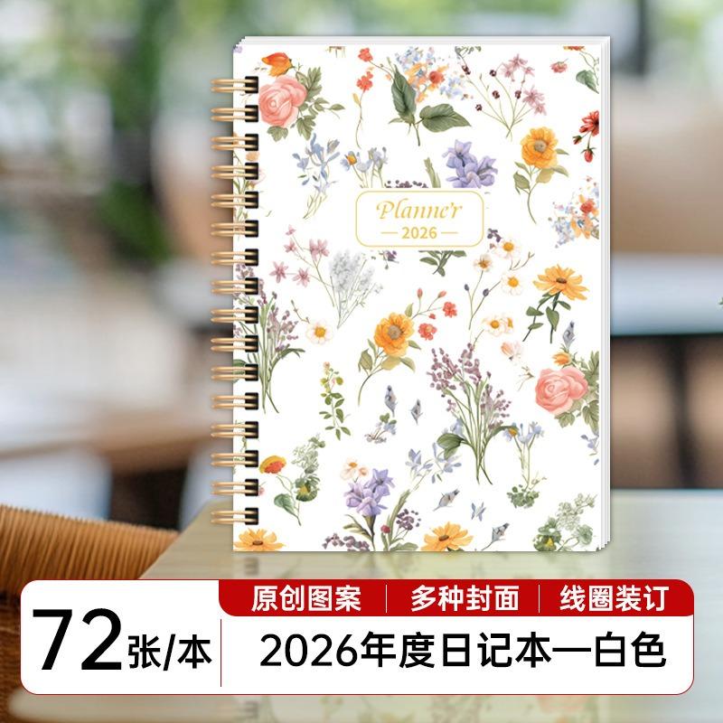 Portable Double Coil Business Schedule Daily Notebook Planner For Office Work