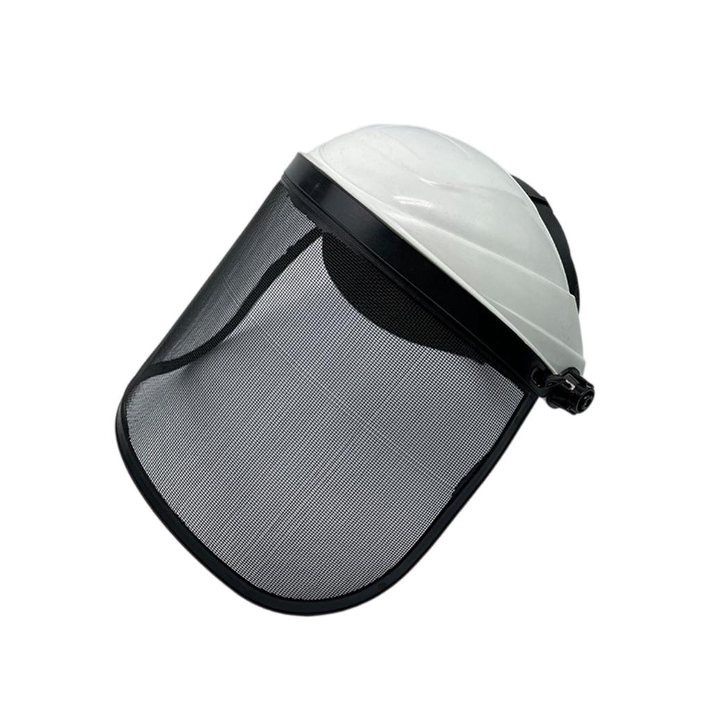 Net Head Wear With Hard Hat Faces Shield Grass Chain Saw Cap - Hedge Mower Wire Mesh Mask