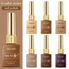 XEIJAYI 15ml Color Square Bottle Nail Gel Polish Set, 6 Colors, 1 New Shade, Available In Kilogram Packaging