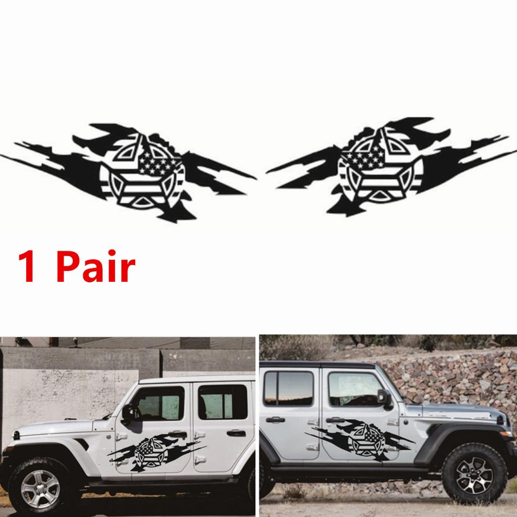 2X Autocollants Etoiles Militaires Pour Porte Laterale Jeep Wrangler