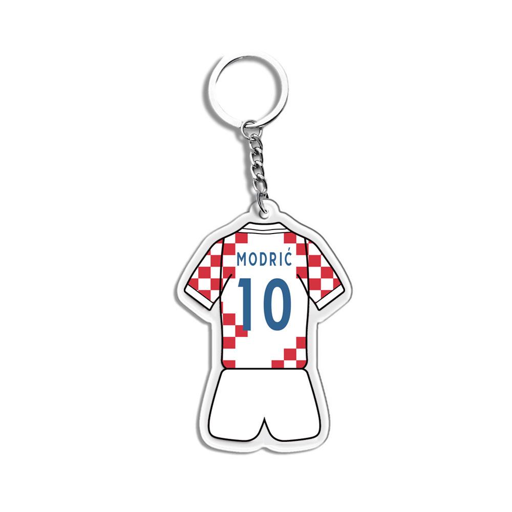 Porte-clés Joueur Étoile: Messi, Ronaldo, Neymar - Souvenirs et Cadeaux de Football en Acrylique