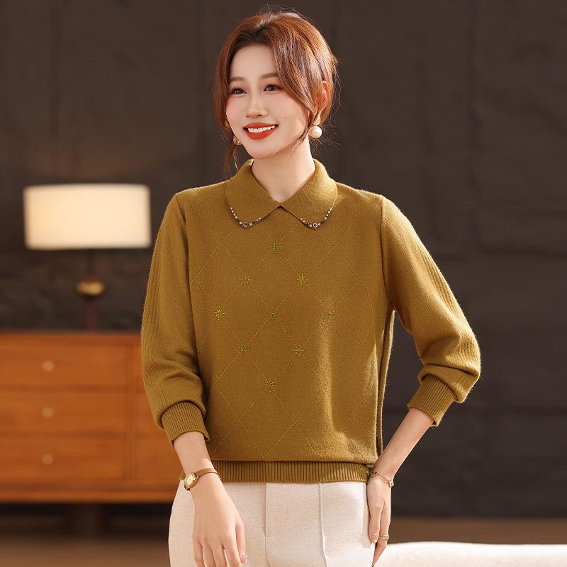 Stylish Doll Collar Sweater: Age-Defying, Light Luxury Lapel Top for Women (2026 Edition)
