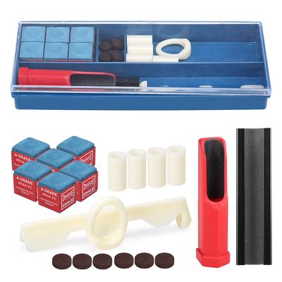 20-IN-1 Billiard Repair Kit Cue Tip Repair Tool Billiard Chalk Pool Cue
