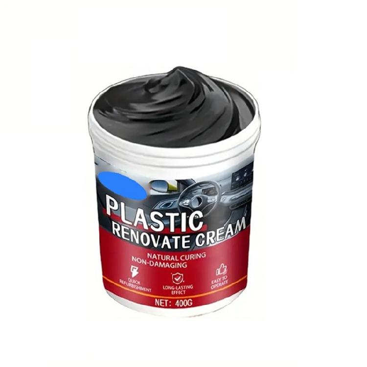 

Car Interior Plastic Polish Tire Blackening Cream Sofa Restorer Seat Protectant Refinishing Agent Scratch Remover 400g 1
