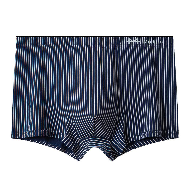 Men's Cotton Underwear Men's Striped Four Corners Youth Comfortable Breathable Men's Flat Corners